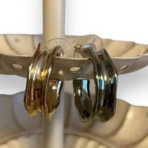 Loft Hoop Earrings Mismatched Gold & Silver Tone New